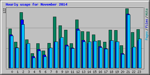 Hourly usage for November 2014