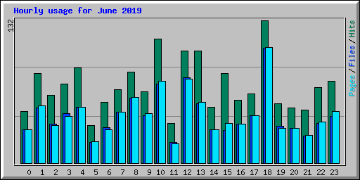 Hourly usage for June 2019